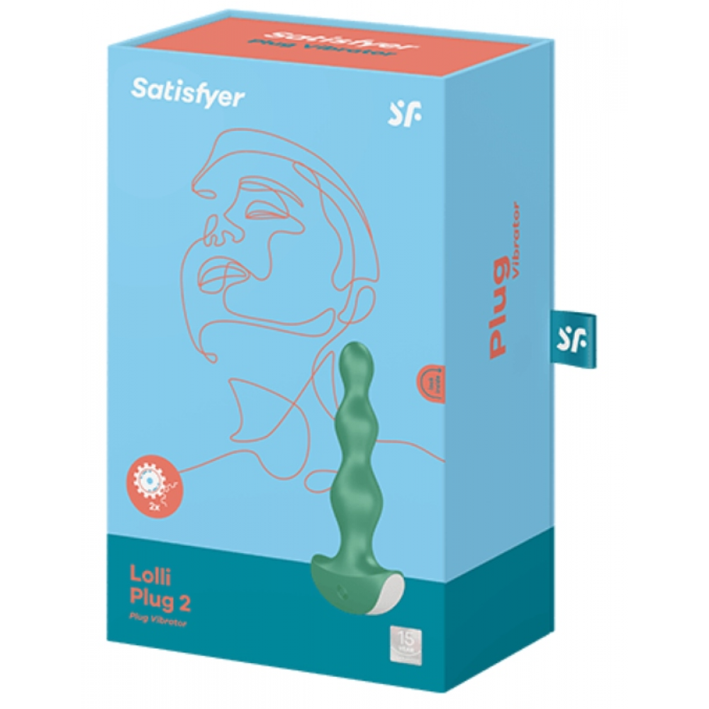 SATISFYER LOLLI PLUG 2 PLUG VIBRATOR - GREEN