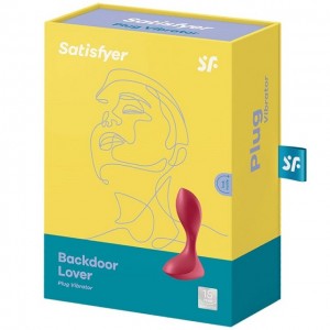 SATISFYER BACKDOOR LOVER VIBRATING PLUG - RED