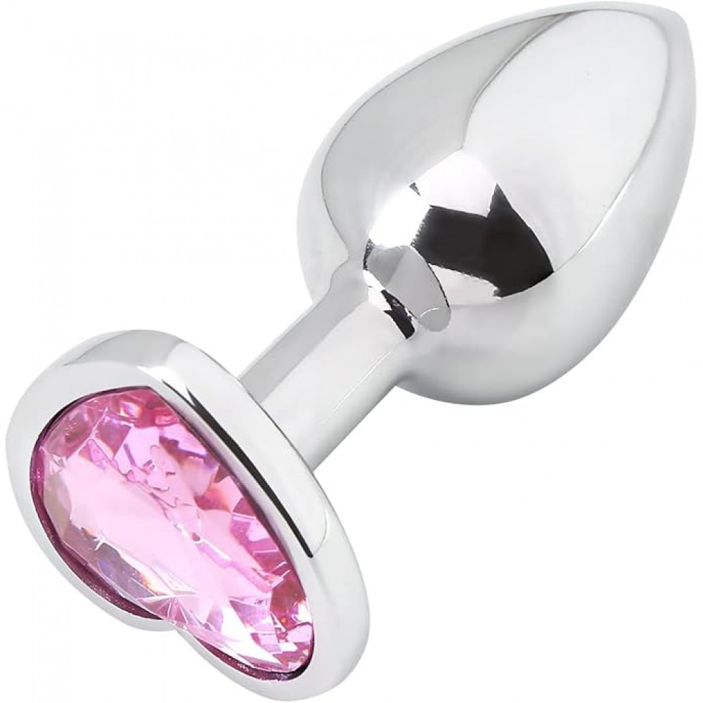Abc-Toys  Anal Plug, Πρωκτική Σφήνα, Heart Shape, Pink, Small Size									