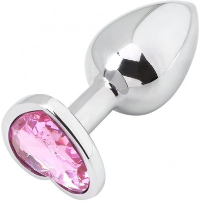 Abc-Toys  Anal Plug, Πρωκτική Σφήνα, Heart Shape, Pink, Small Size									