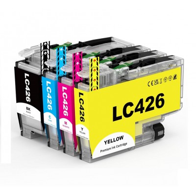 Set Συμβατά LC426 Black 55ml + Colors 16ml για Brother εκτυπωτές