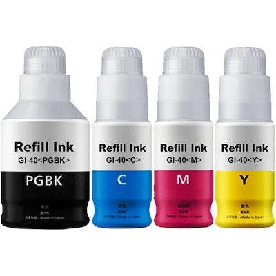 Set 4τεμ Συμβατά μελάνια για Canon GI40 / GI-40 