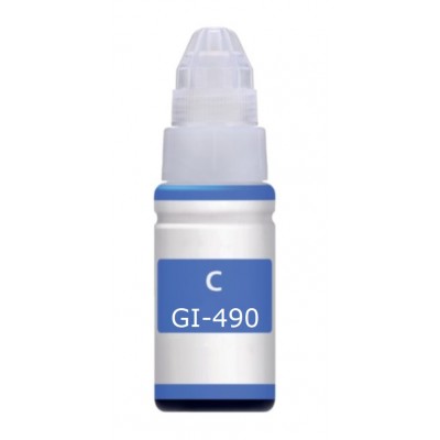 Συμβατό Μελάνι Canon GI-490 GI490 Cyan 0664C001 / GI490C