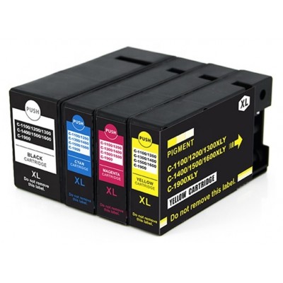 Συμβατά μελάνια 1set PGI1500XL  PGI-1500XL 4τεμ