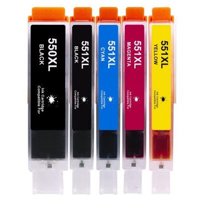 Συμβατά μελάνια 1set PGI550XL / CLI551XL PGI-550XL / CLI-551XL 5τεμ.