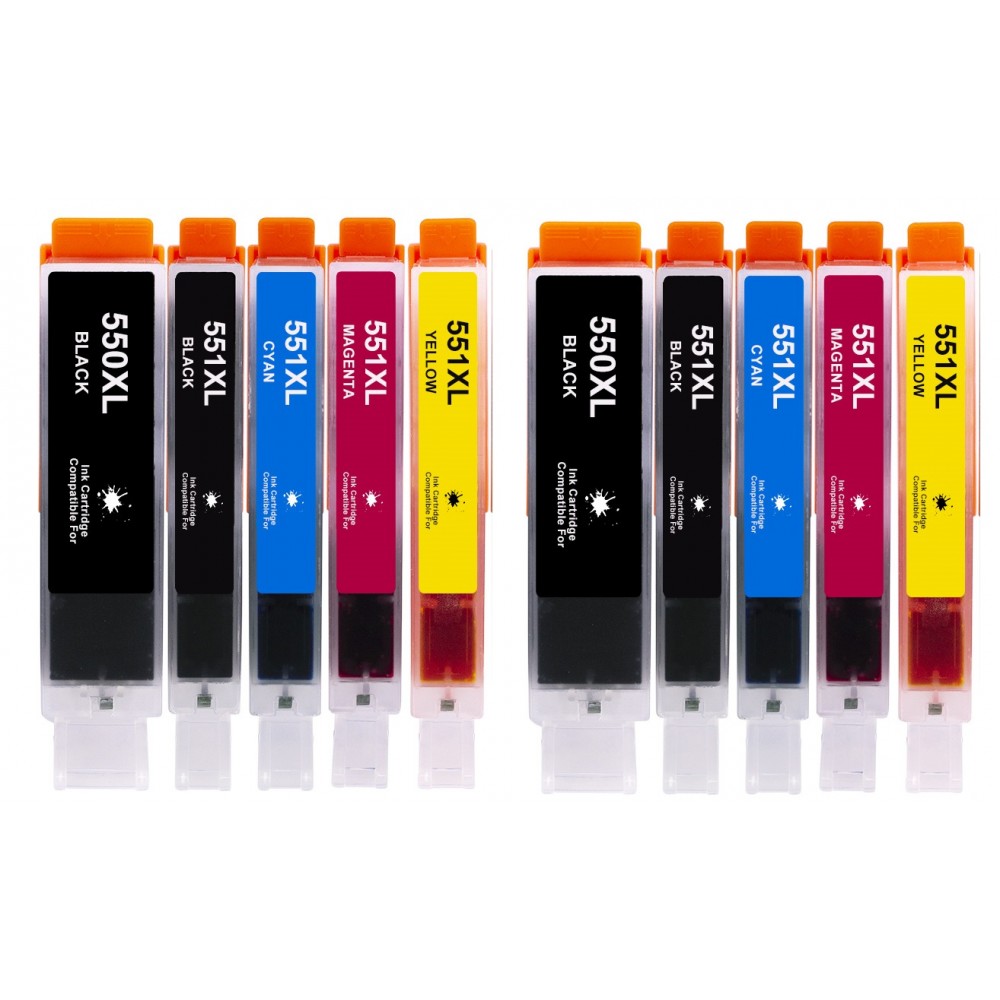Συμβατά μελάνια 2set PGI550XL / CLI551XL PGI-550XL / CLI-551XL 10τεμ. 