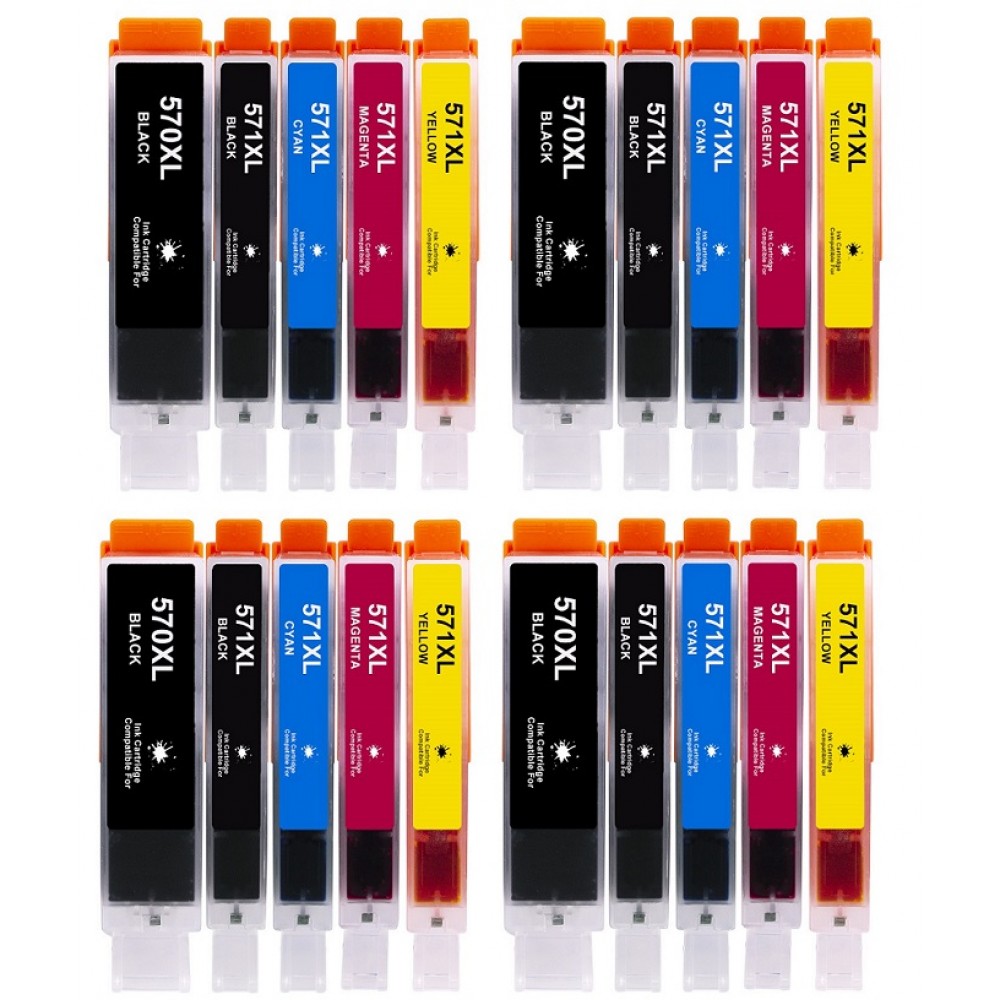 Συμβατά μελάνια 4σετ PGI570XL / CLI571XL PGI570XL / CLI571XLPGI-570XL / CLI-571XL  20τεμ.