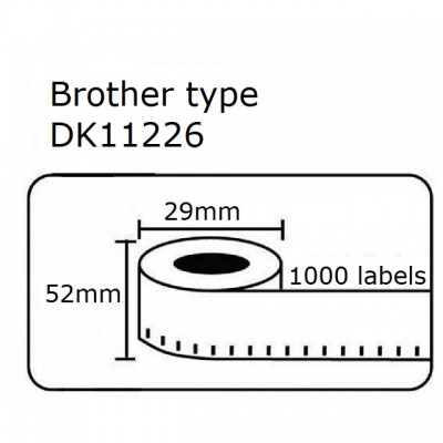  DK11226 DK-11226  Αυτοκόλλητη θερμική ετικέτα συμβατή Brother 29mm*52mm