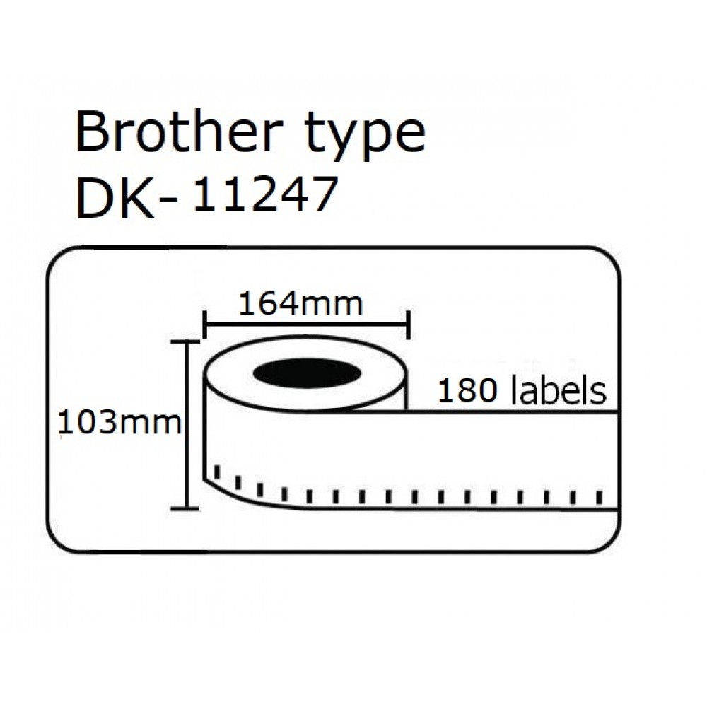  DK11247 DK-11247  Αυτοκόλλητη θερμική ετικέτα συμβατή Brother 103mmX164mm