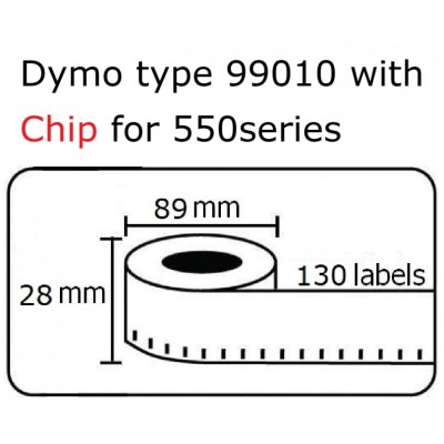 Ετικέτες Γενικής Χρήσης Συμβατή Dymo Με Chip 99010 28mmX89mm 130τεμ.