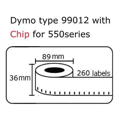 Ετικέτες Γενικής Χρήσης Συμβατή  Dymo Με Chip 99012 36mmX89mm 260τεμ.