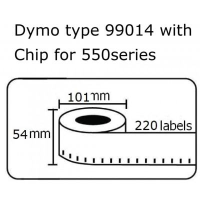 Ετικέτες Γενικής Χρήσης Συμβατή  Dymo Με CHip 99014 54mmX101mm 220τεμ.