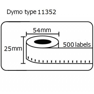 Ετικέτες Γενικής Χρήσης Συμβατή Dymo 11352 25mmX54mm 500τεμ.