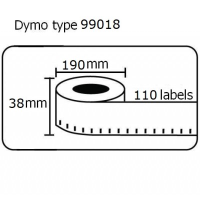 Ετικέτες Γενικής Χρήσης Συμβατή  Dymo 99018 38mmX190mm 110τεμ.