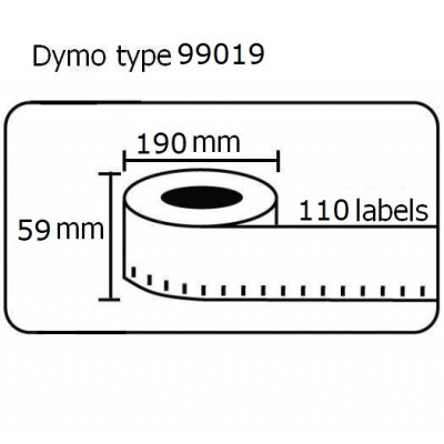Ετικέτες Γενικής Χρήσης Συμβατή  Dymo 99019 59mmX190mm 110τεμ.