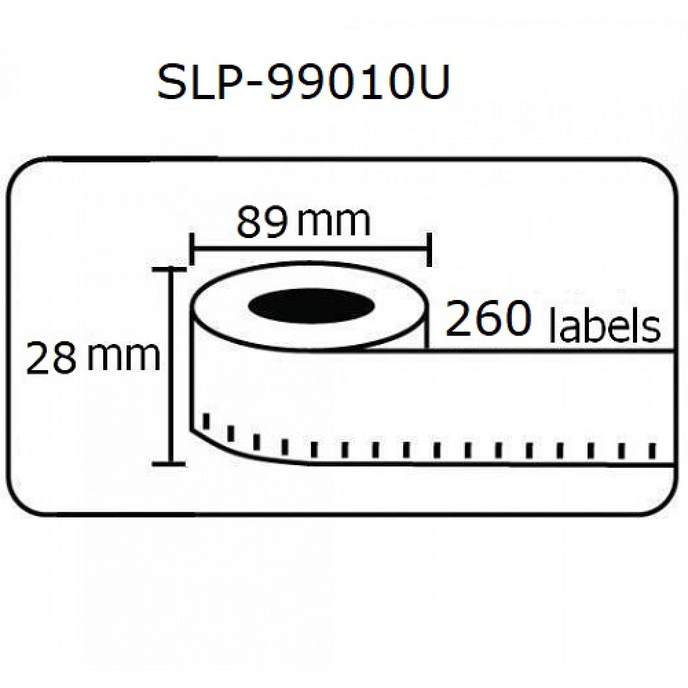 Ετικέτες Γενικής Χρήσης Συμβατή  Dymo SLP 99010U 28mmX89mm 260τεμ.