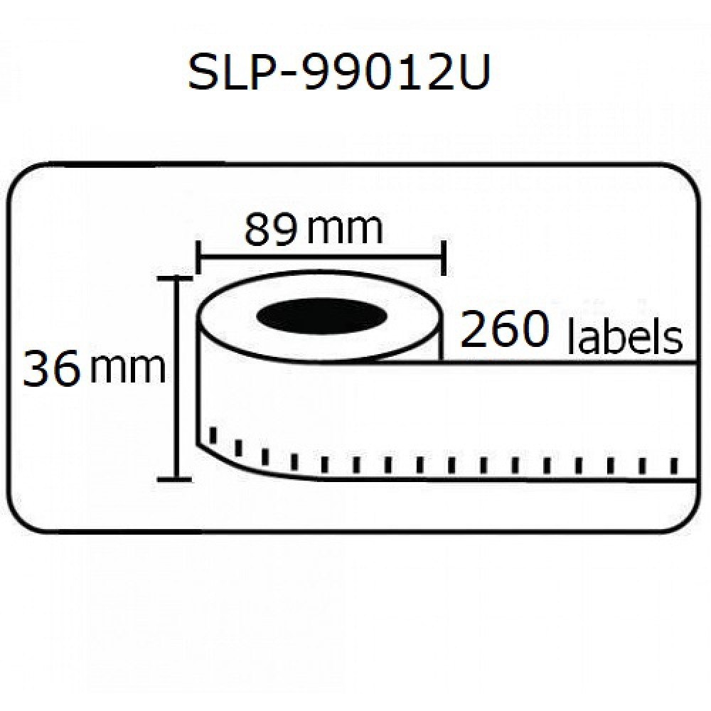 Ετικέτες Γενικής Χρήσης Συμβατή  Dymo SLP 99012U 36mmX89mm 260τεμ.