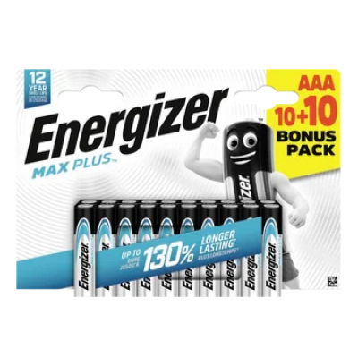 Αλκαλικές Μπαταρίες AAA Energizer Max Plus Alkaline Batteries 20τεμ.