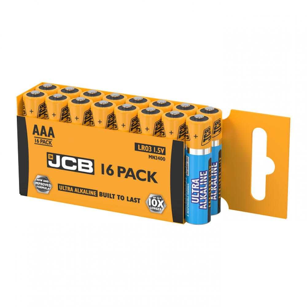 Αλκαλικές Μπαταρίες JCB AAA Ultra Alkaline, 16τεμ.   