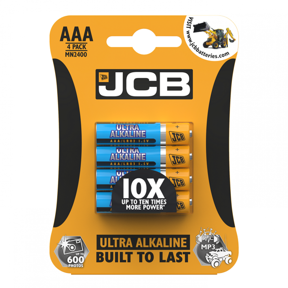 Αλκαλικές Μπαταρίες JCB AAA Ultra Alkaline, 4τεμ.   