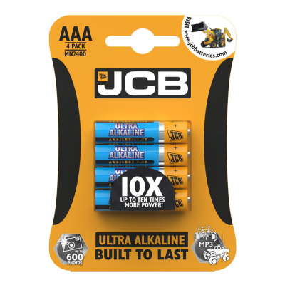 Αλκαλικές Μπαταρίες JCB AAA Ultra Alkaline, 4τεμ.   