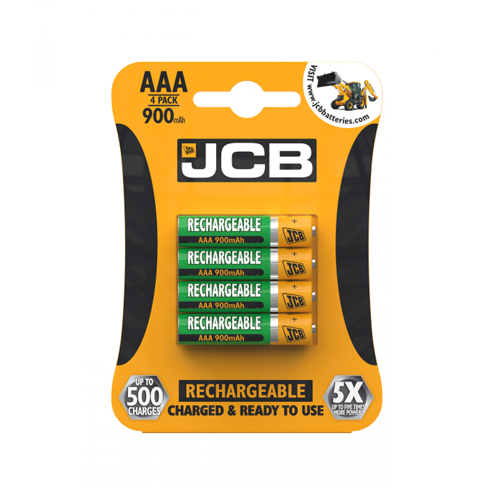 Επαναφορτιζόμενες μπαταρίες JCB AAA 900mAh Rechargeable 4τεμ.