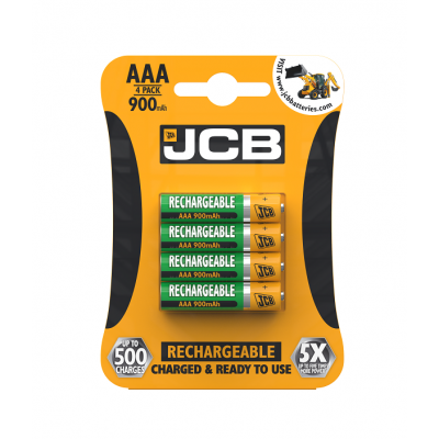 Επαναφορτιζόμενες μπαταρίες JCB AAA 900mAh Rechargeable 4τεμ.