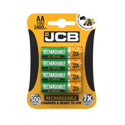 Επαναφορτιζόμενες μπαταρίες JCB AA 2400mAh Rechargeable 4τεμ.