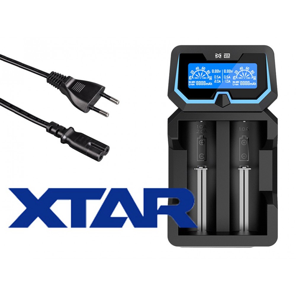 Xtar X2 - Charger for Lithium Ion 3.6-3.7V and Ni/MH 1.2V batteries