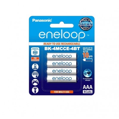 Panasonic Eneloop Επαναφορτιζόμενες Μπαταρίες AAA Ni-MH 800mAh 1.2V 4τμχ