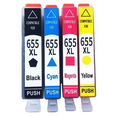 Συμβατά μελάνια HP655XL 1σετ 4τεμ.