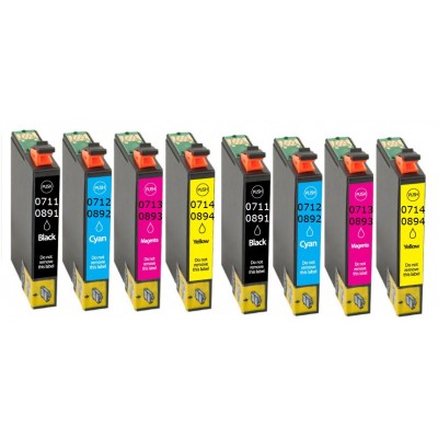 Συμβατά μελάνια 2set T0711 / T0891  8τεμ.