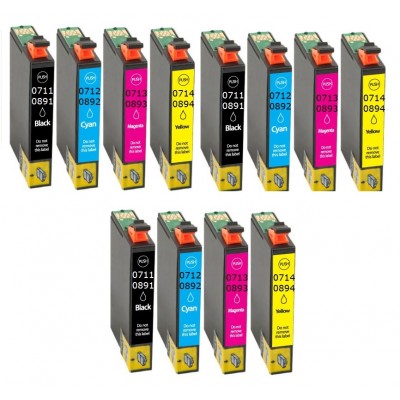 Συμβατά μελάνια 3set T0711 / T0891 12τεμ.