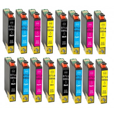Συμβατά μελάνια 4set T0711 / T0891  16τεμ.