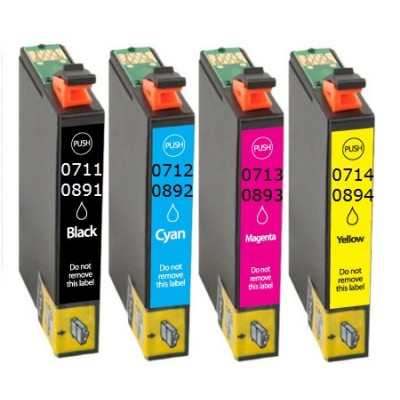 Συμβατά μελάνια 1set T0711 / T0891 4τεμ.