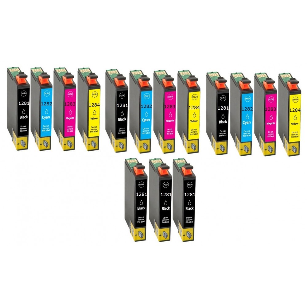 Συμβατά μελάνια 3set+3 μαύρα T1281 15τεμ.
