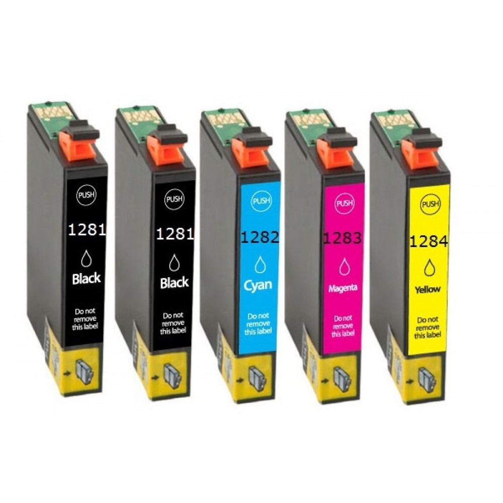 Συμβατά μελάνια 1set+1 μαύρο T1281 5τεμ.