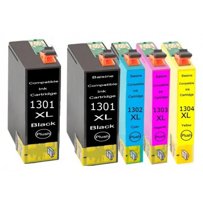 Συμβατά μελάνια 1set+ 1μαύρο T1301 5τεμ.
