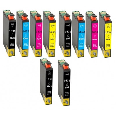 Συμβατά μελάνια 2set+2 μαύρα T16XL T1631 10τεμ.