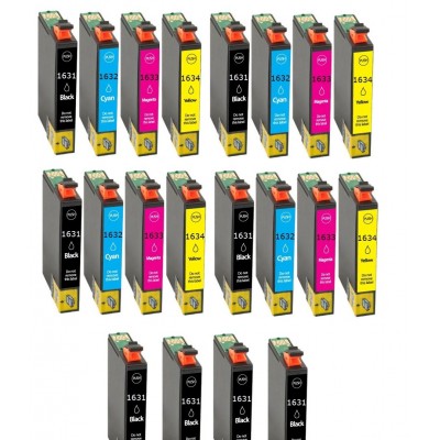 Συμβατά μελάνια 4set+4 μαύρα T16XL T1631 20τεμ.
