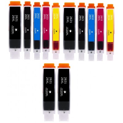 Συμβατά μελάνια 2set+2μαύρα T26XL T2621 12τεμ.