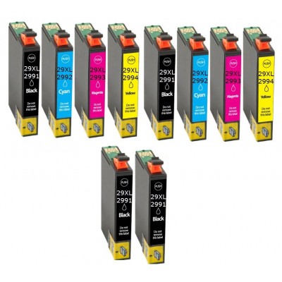 Συμβατά μελάνια 2set+2μαύρα T29xl T2991 10τεμ.