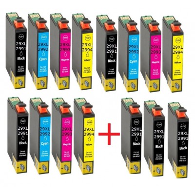 Συμβατά μελάνια 3set+3μαύρα T29xl T2991 15τεμ.