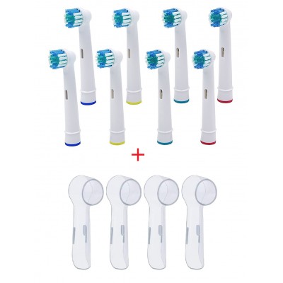 Συμβατά ανταλλακτικά για Oral B 8τεμ μαζί με καπάκια
