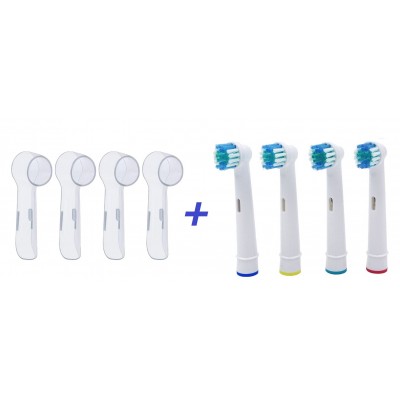 Συμβατά ανταλλακτικά για Oral B 4τεμ μαζί με καπάκια