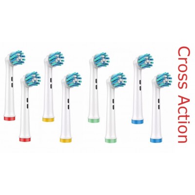 Συμβατά ανταλλακτικά για Oral B Cross Action Διπλή Δράση Καθαρισμού 8τεμ.