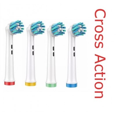 Συμβατά ανταλλακτικά για Oral B Cross Action Διπλή Δράση Καθαρισμού 4τεμ.
