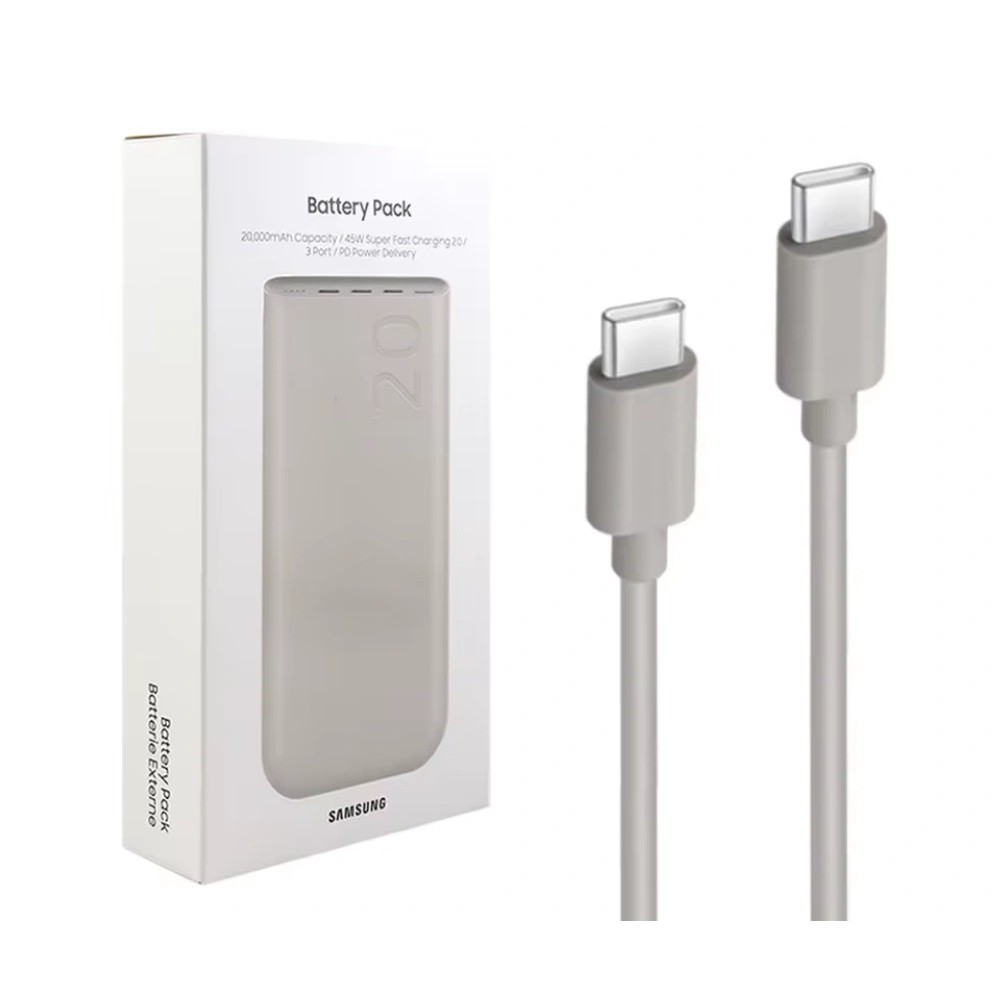 Samsung Powerbank 20,000 mAh 45 Watt, EB-P4520XUEGEU Beige